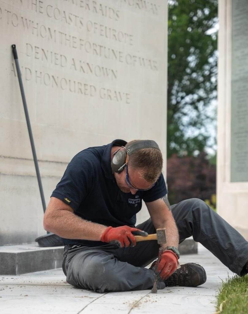 Stonemason at work
