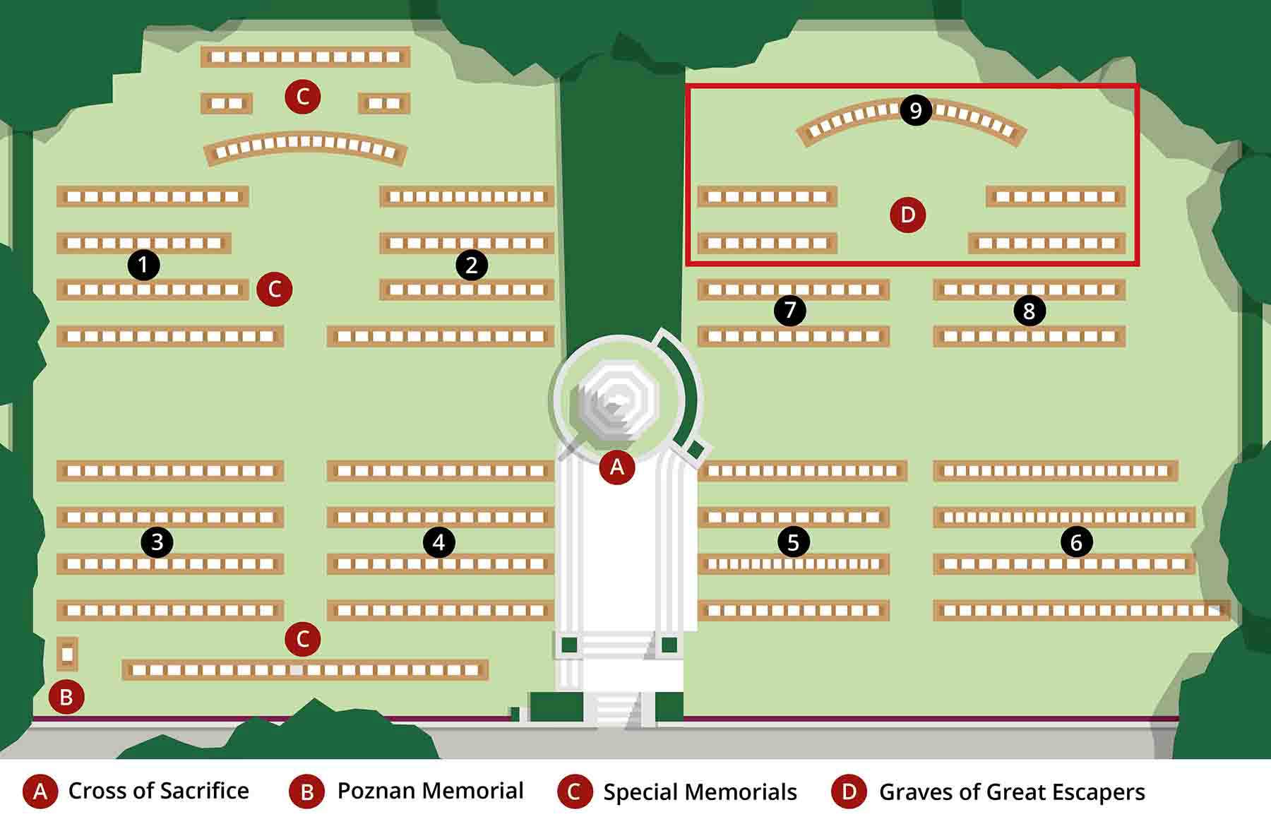 poznan old garrison cemetery plan