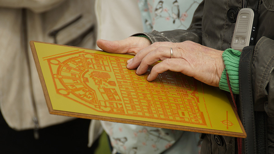A tactile map of Tyne Cot Cemetery
