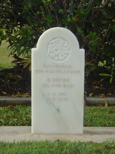 Headstone in cemetery