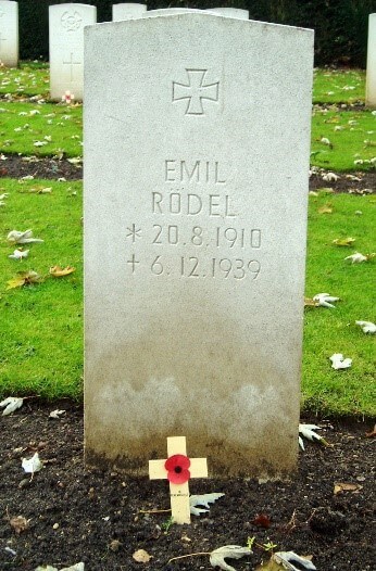 Headstone in cemetery