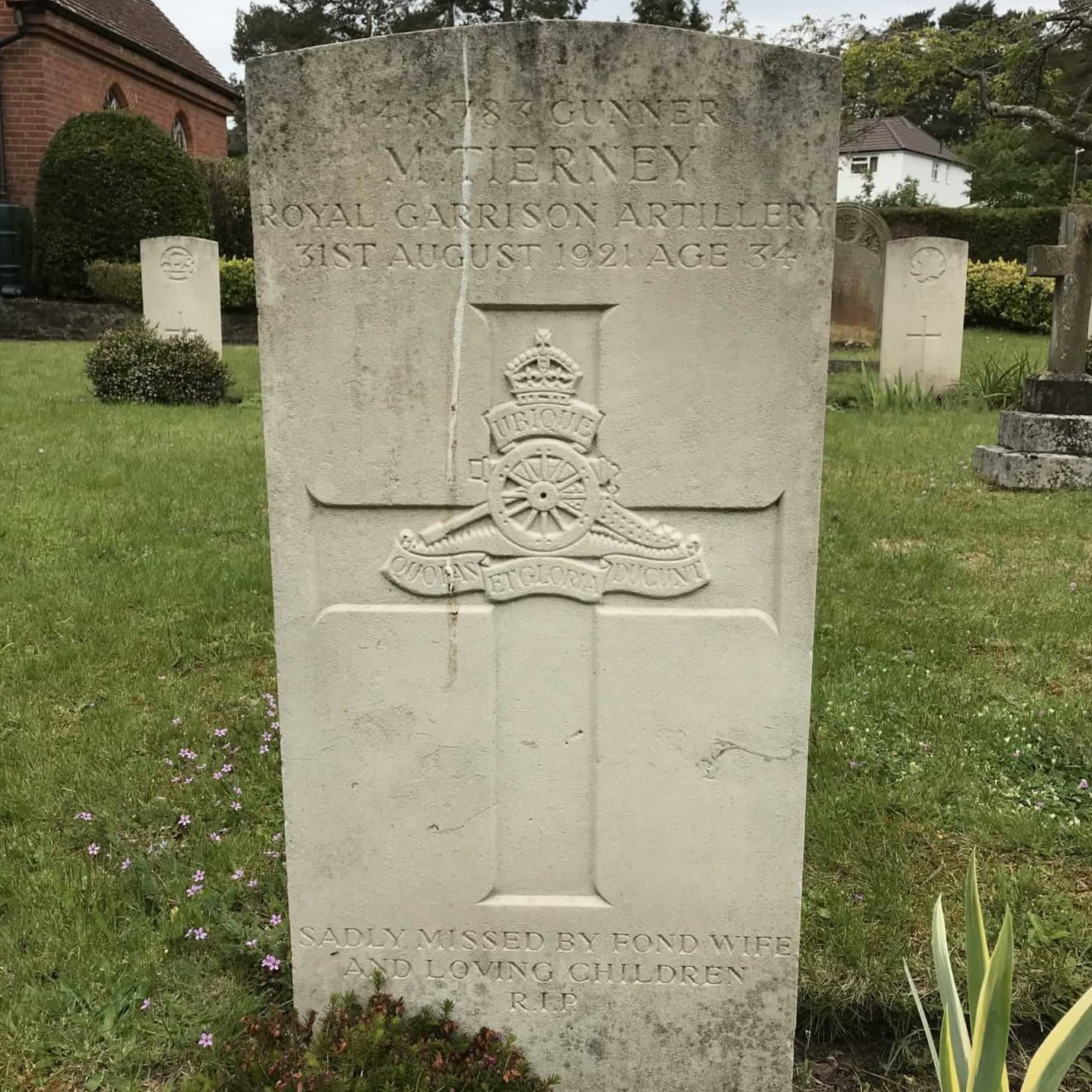 Gunner Michael Tierney Headstone