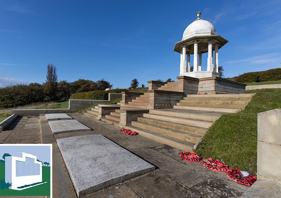 Patcham Down Memorial with steps