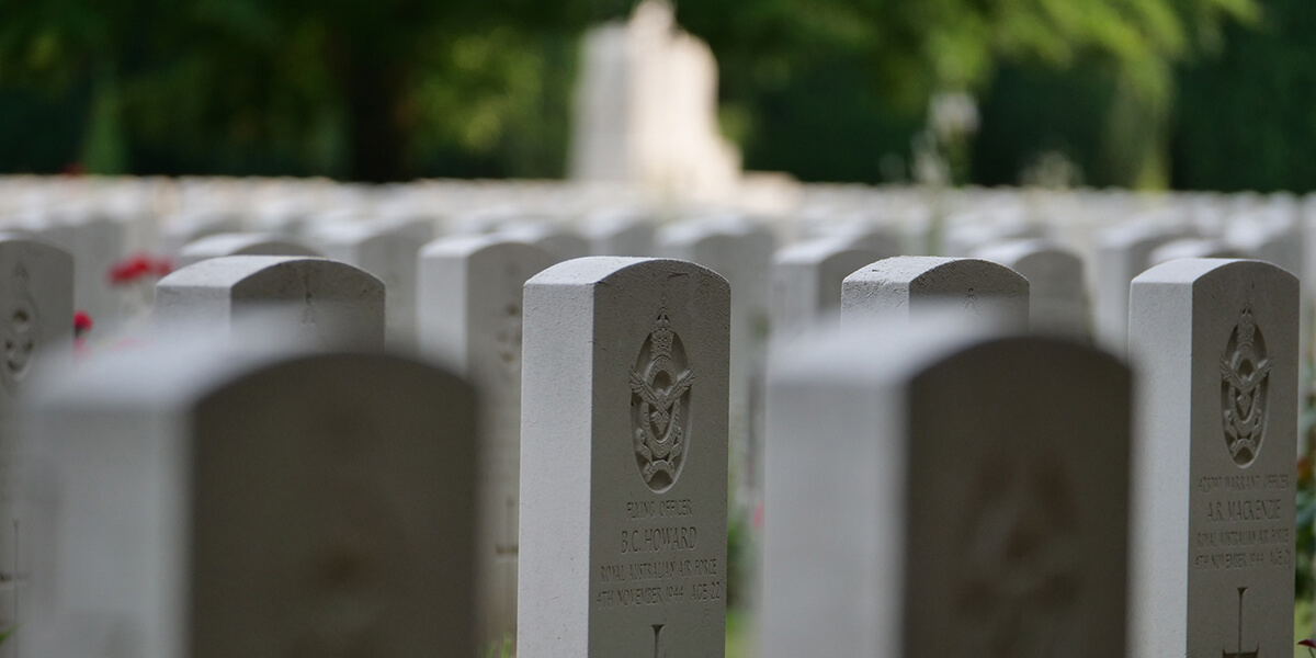 Headstones at Reichswald Forest Cemetery