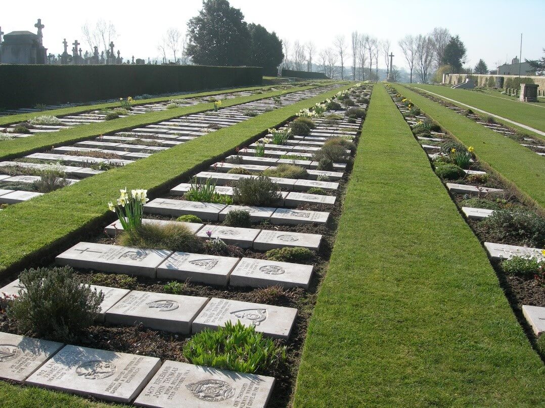 Flat/Recumbent Markers in cemetery