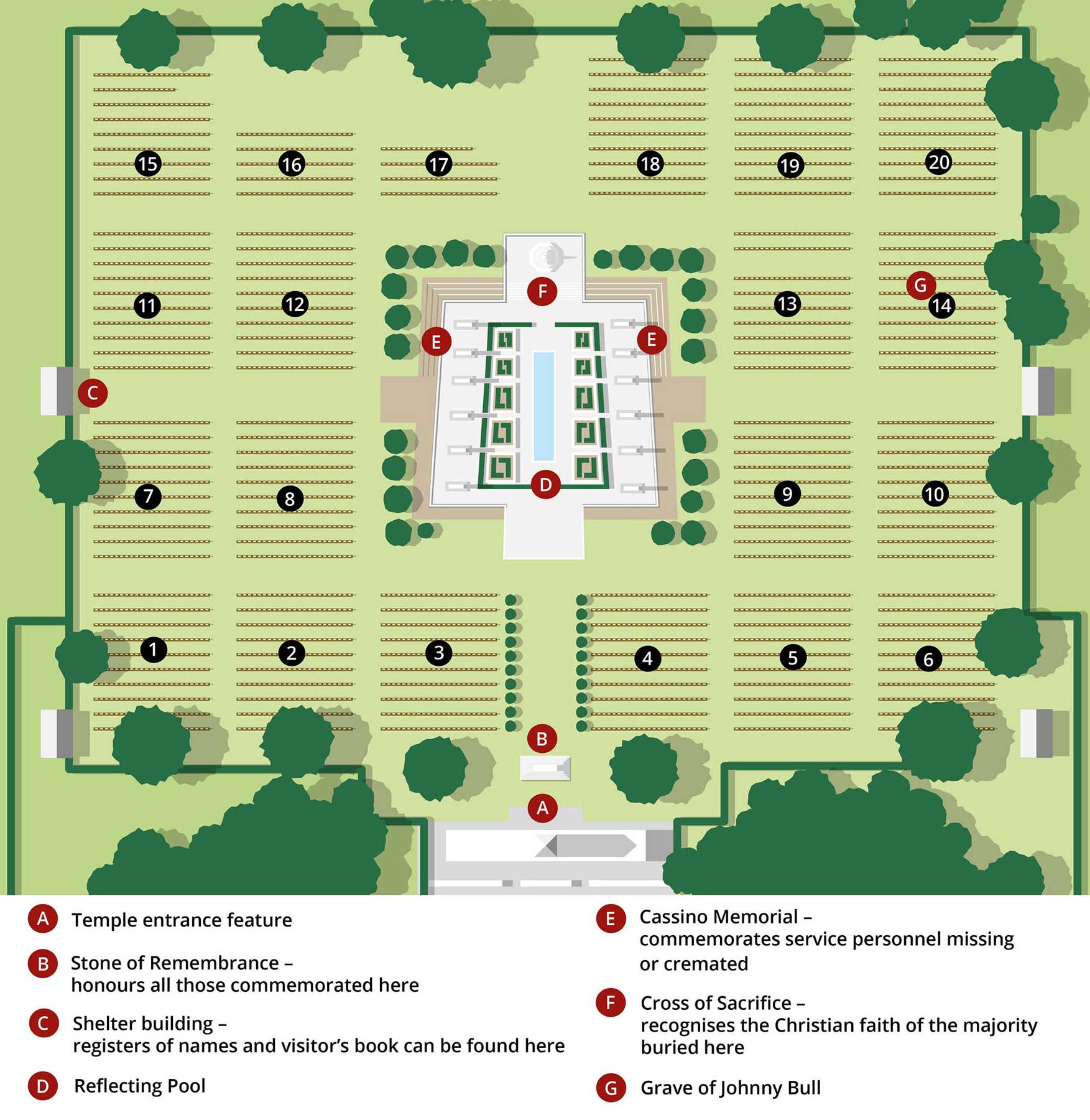 cassino cemetery plan