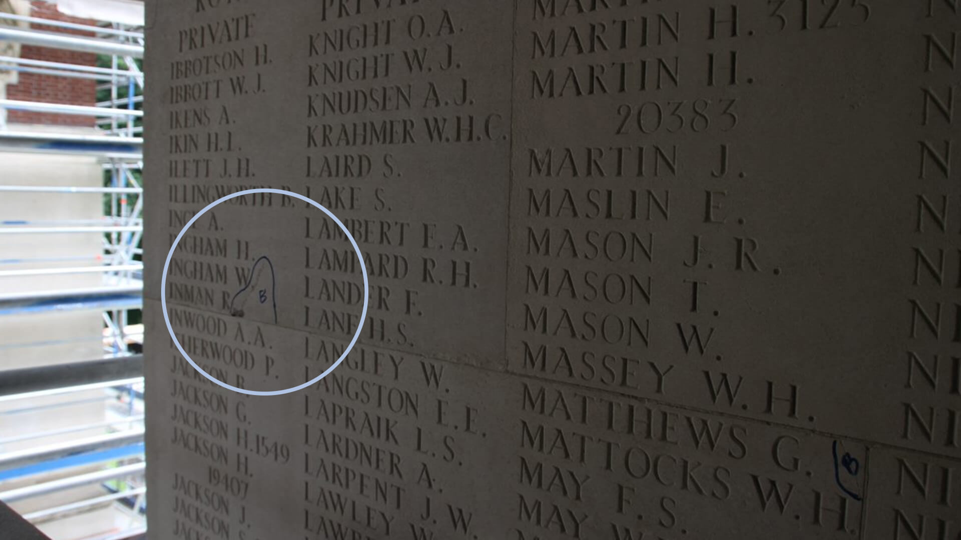Marking A Bouchon On A Commemorative Panel