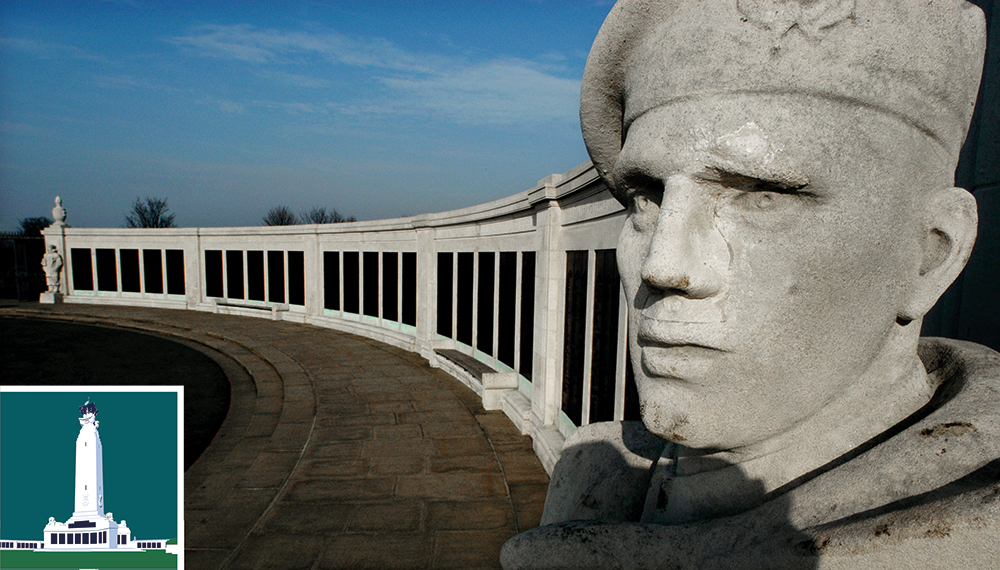 Chatham Naval Memorial view of wall