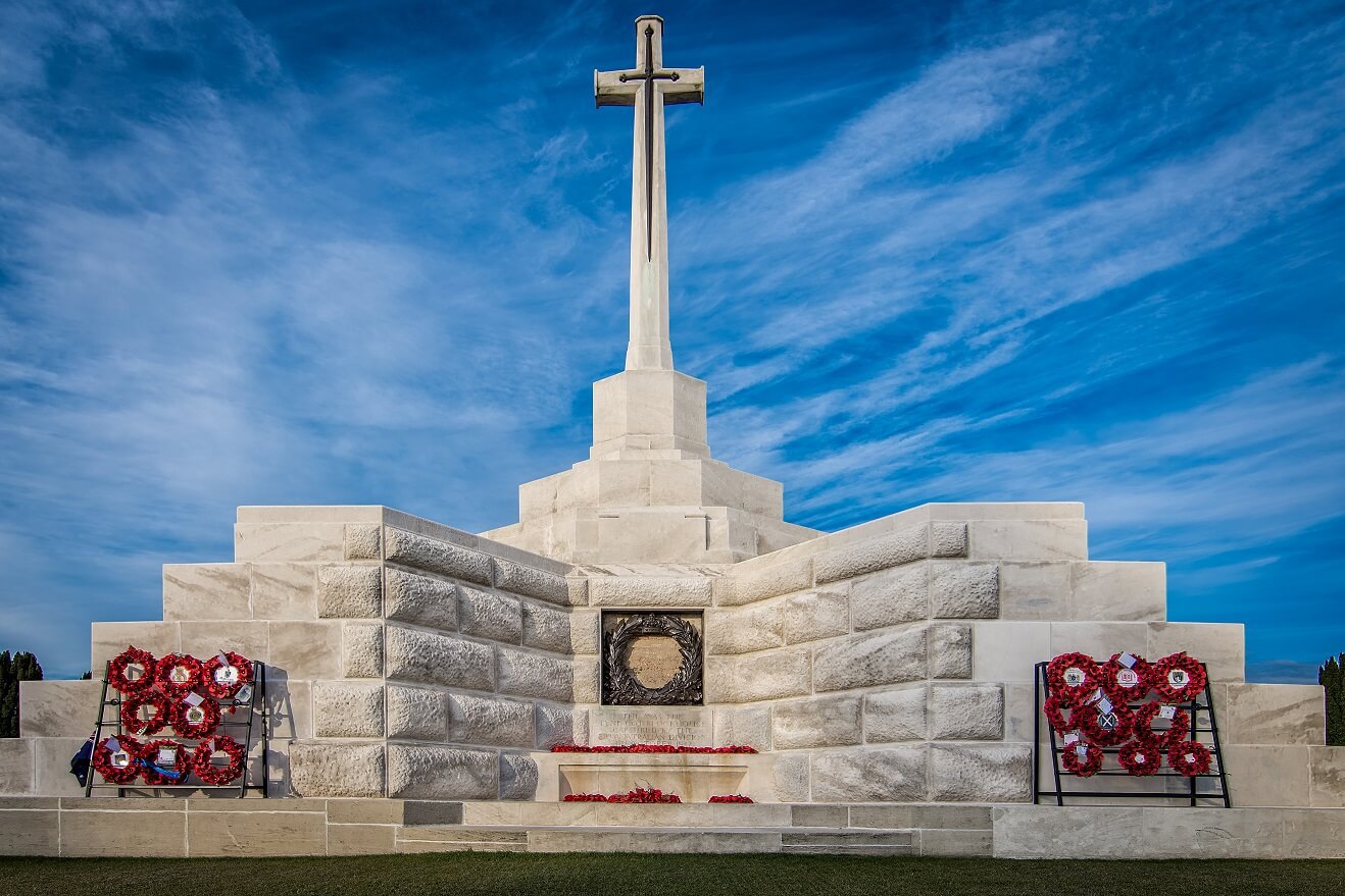 Cross of Sacrifice in Tyne Cot