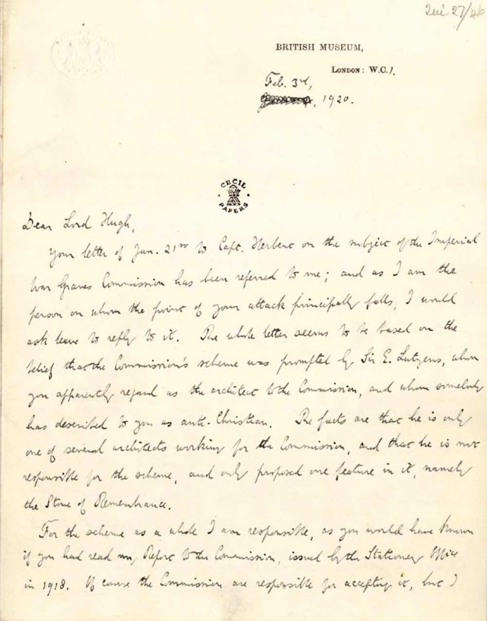 kenyon cecil letter