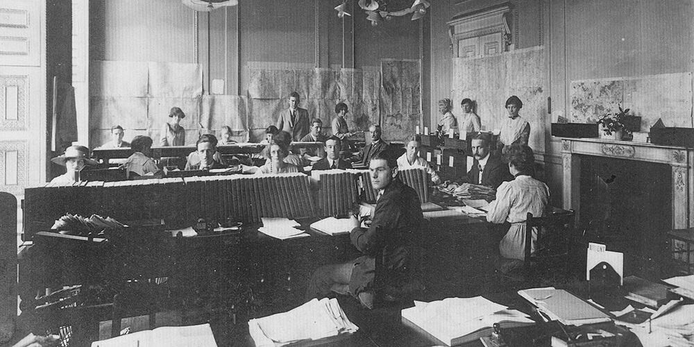 Historic image of CWGC staff