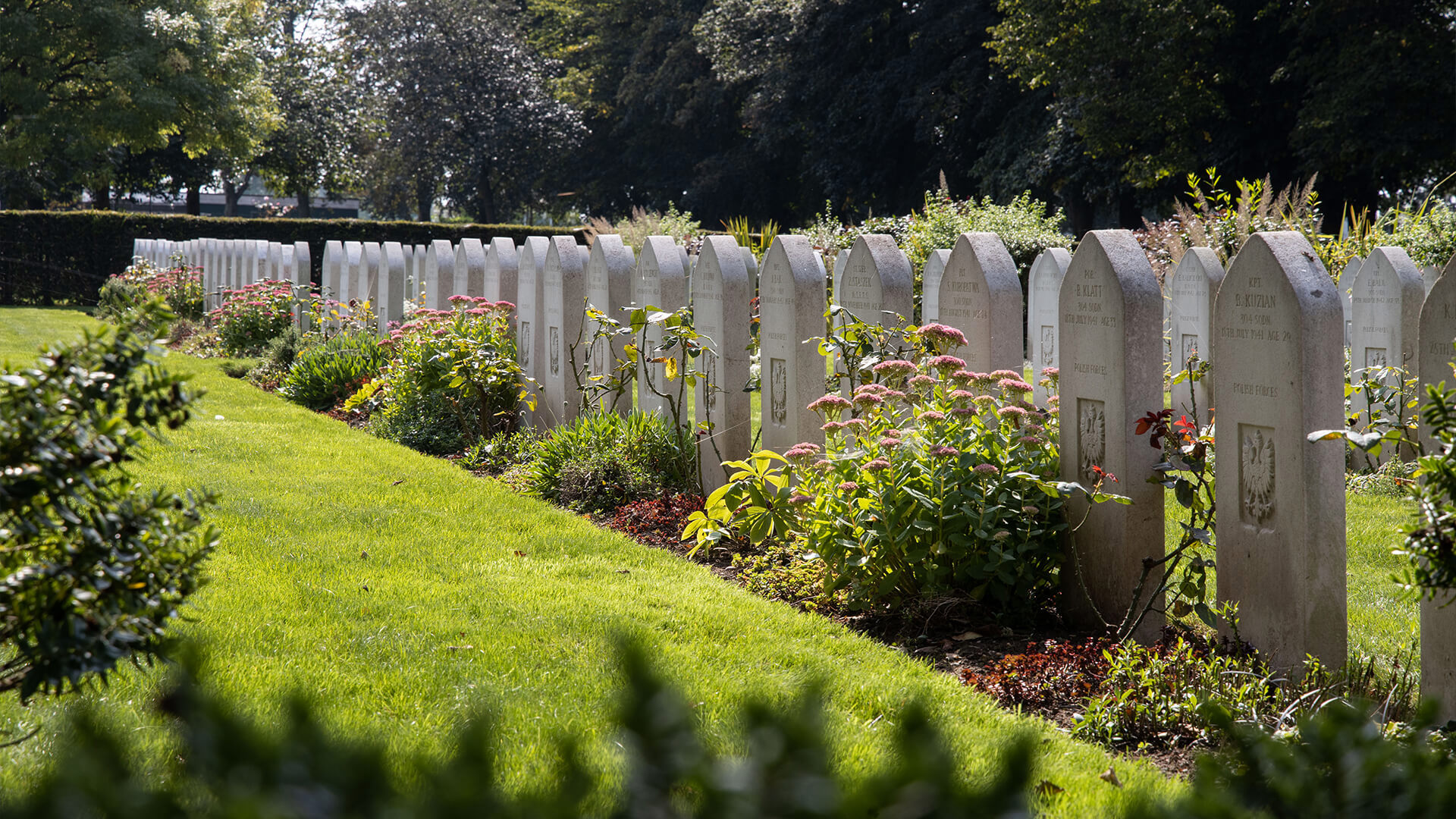 Polish headstones at Newark-upon-Trent cemetery