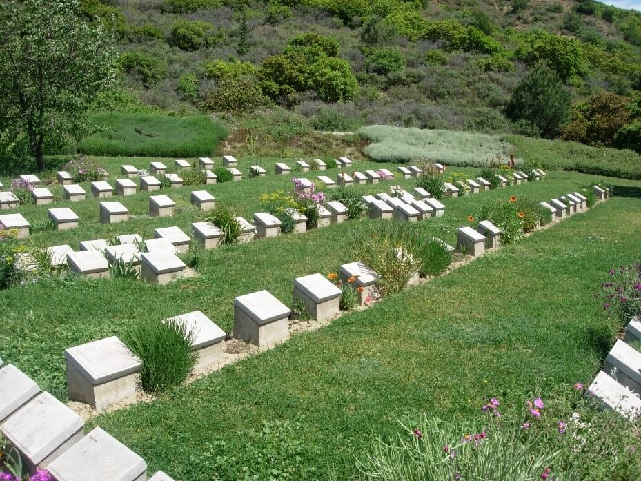 Gallipoli marker in cemetery