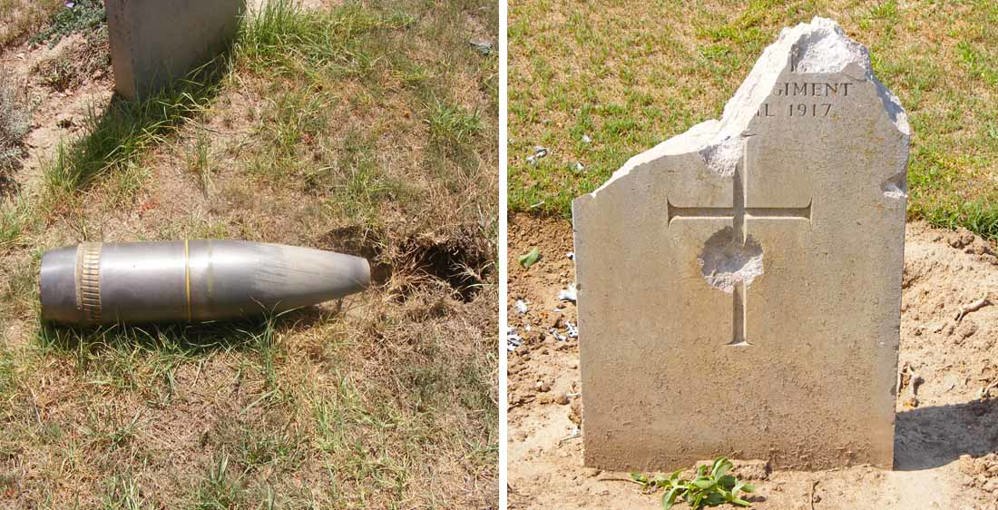 gaza shell headstone