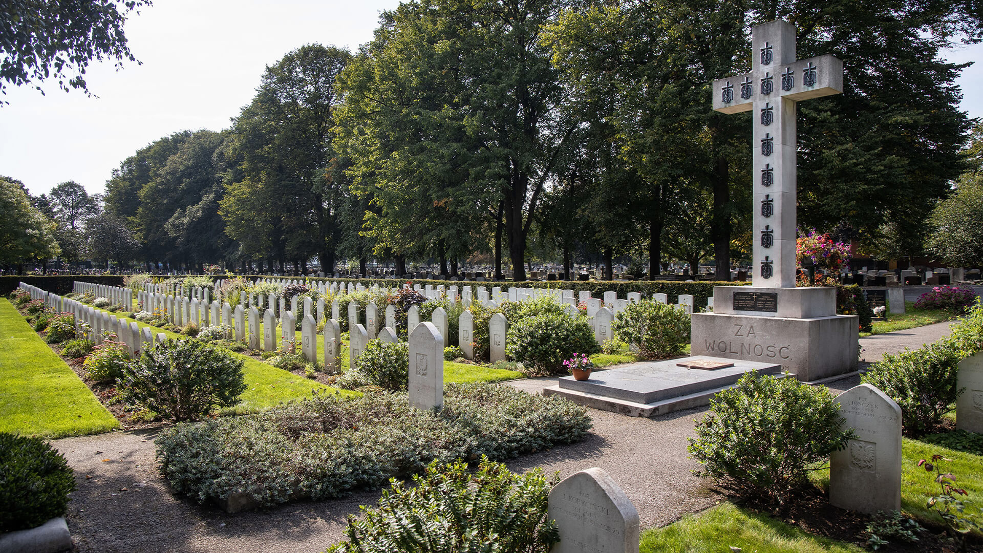 Polish headstones at Newark-upon-Trent cemetery