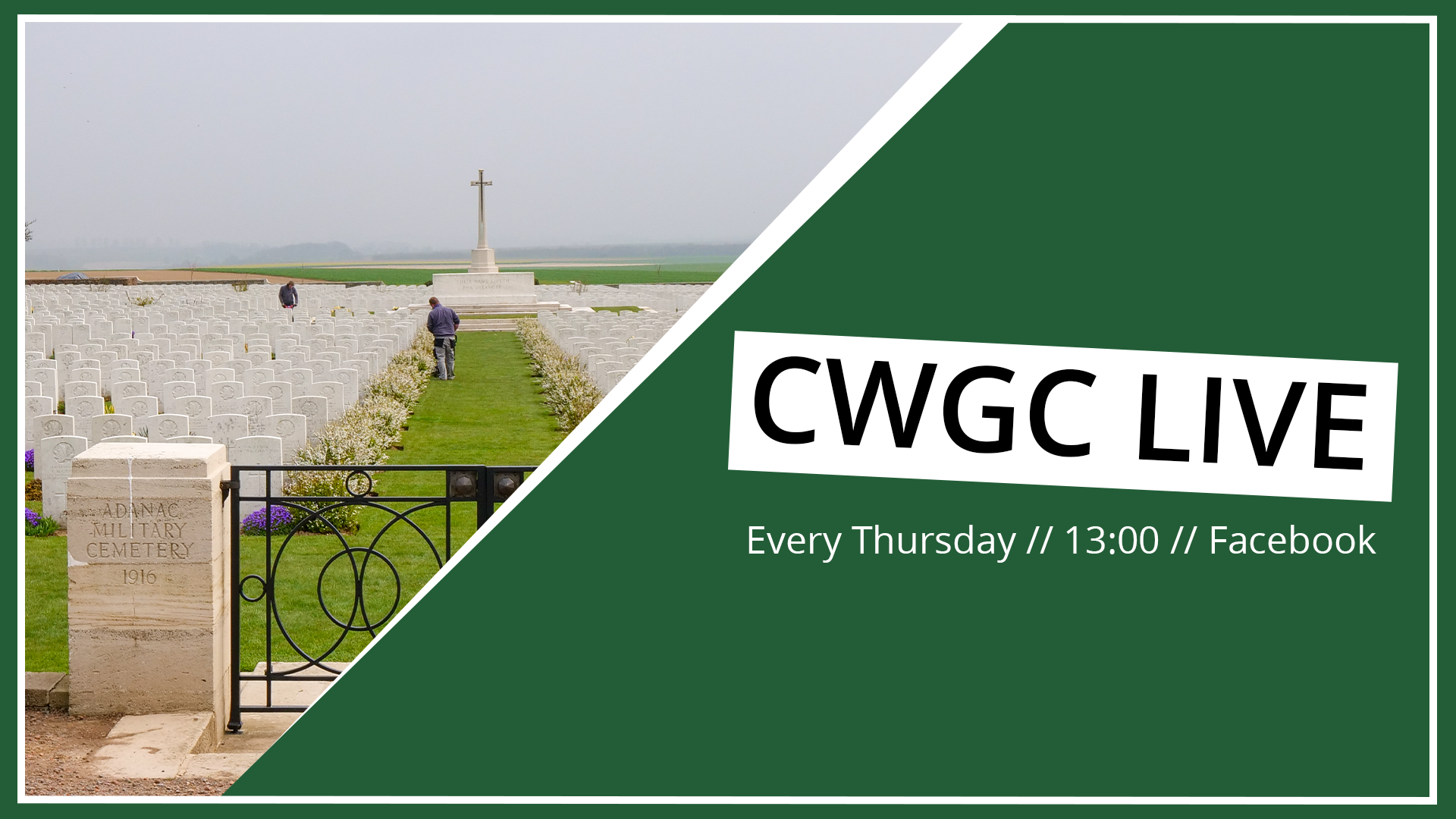 CWGC Live Graphic with Cemetery