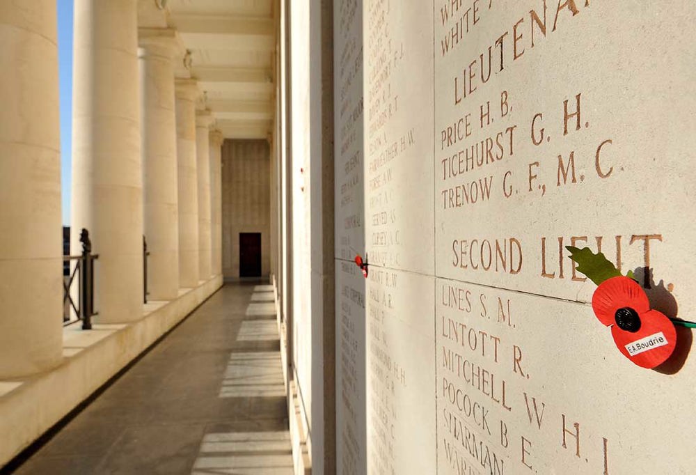menin gate restoration panel poppy