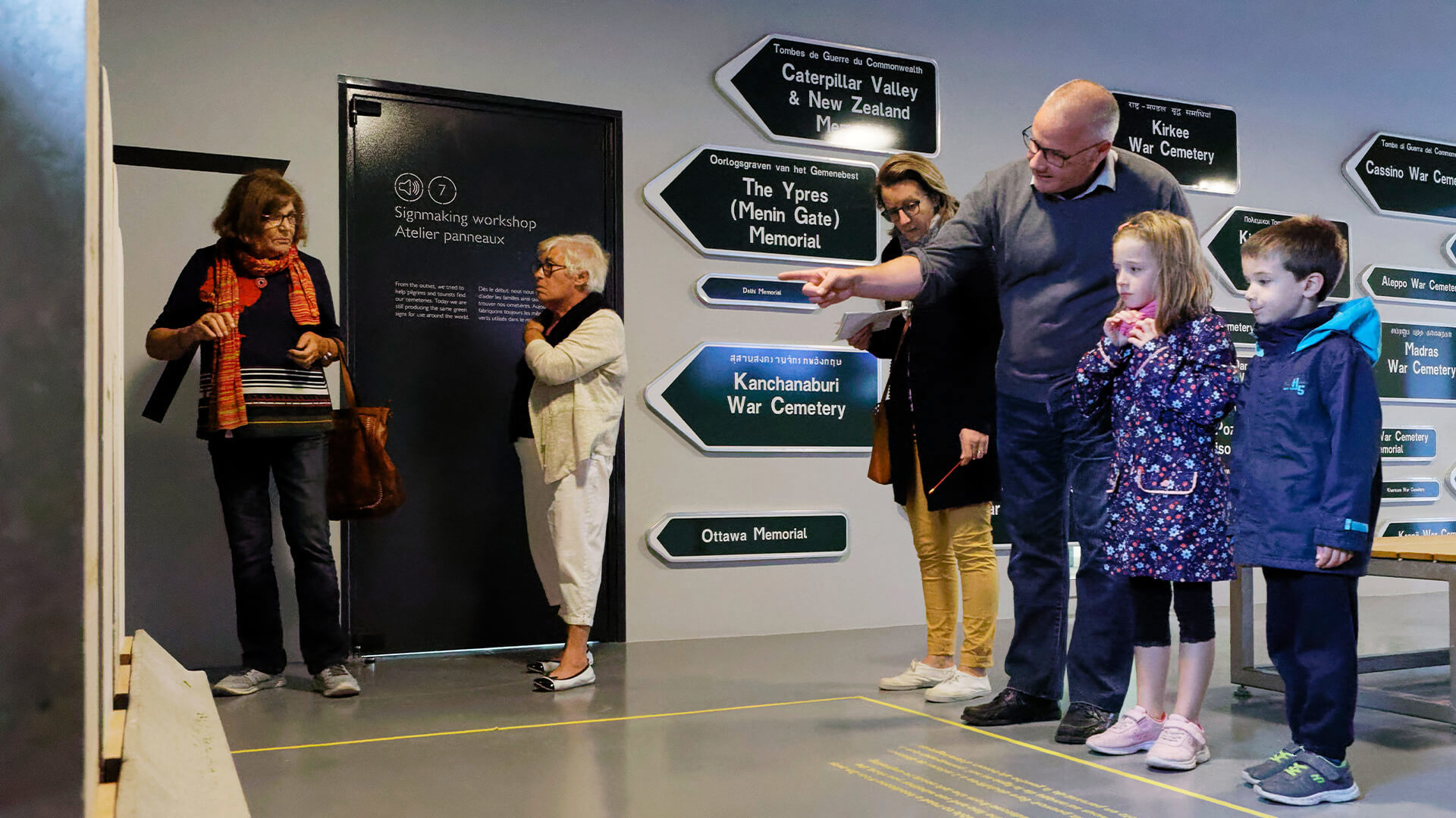 People exploring the CWGC Experience