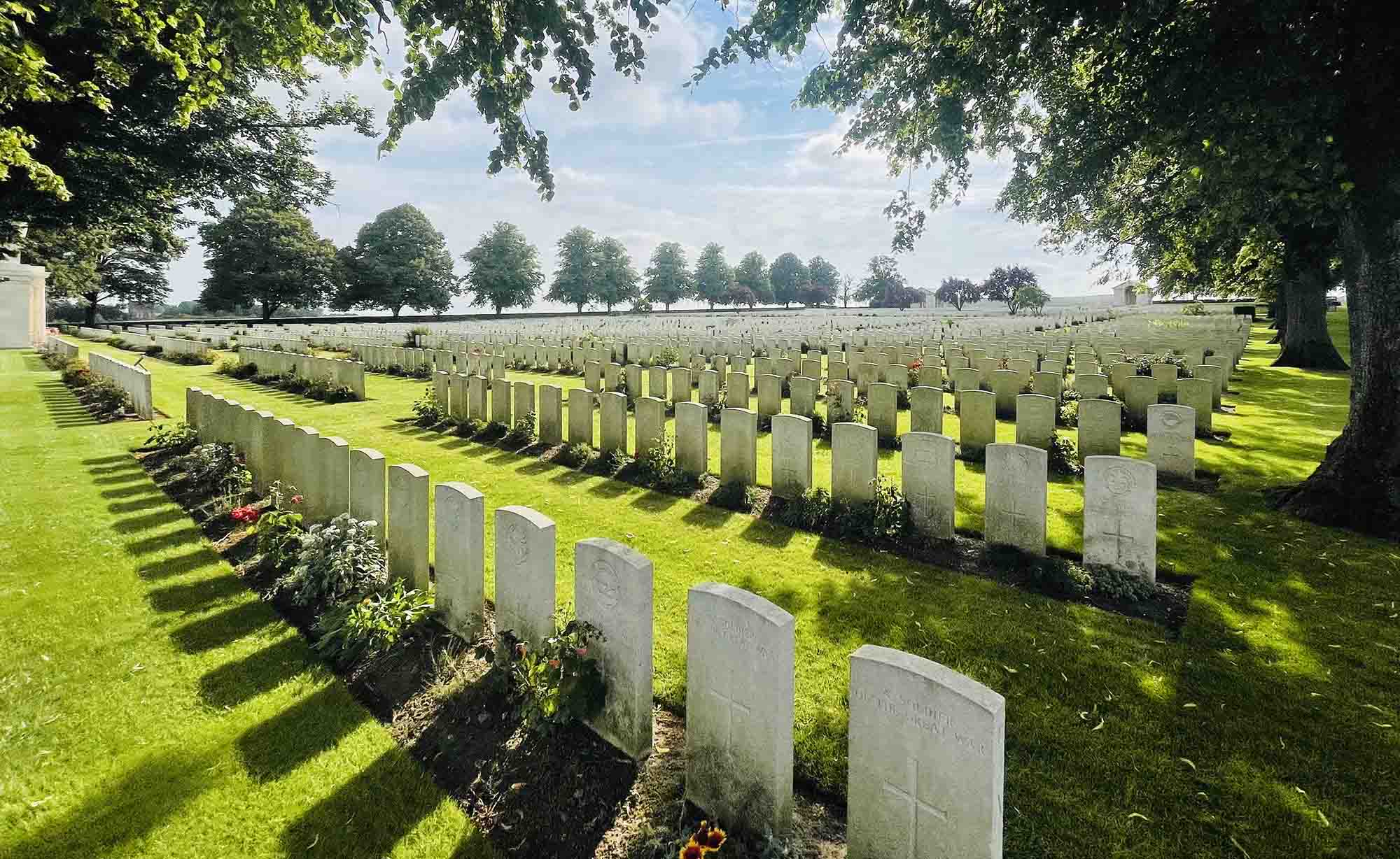 Burial service for an unknown soldier of the West Yorkshire Regiment