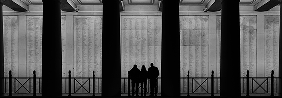 Reading the names on the Menin Gate memorial