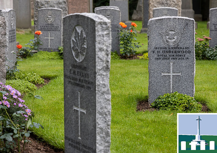 Granite headstone at Edinburgh Comely Bank Cemetery