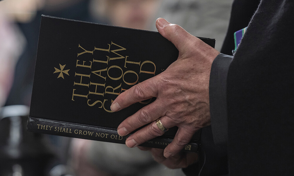 Hands holding a book