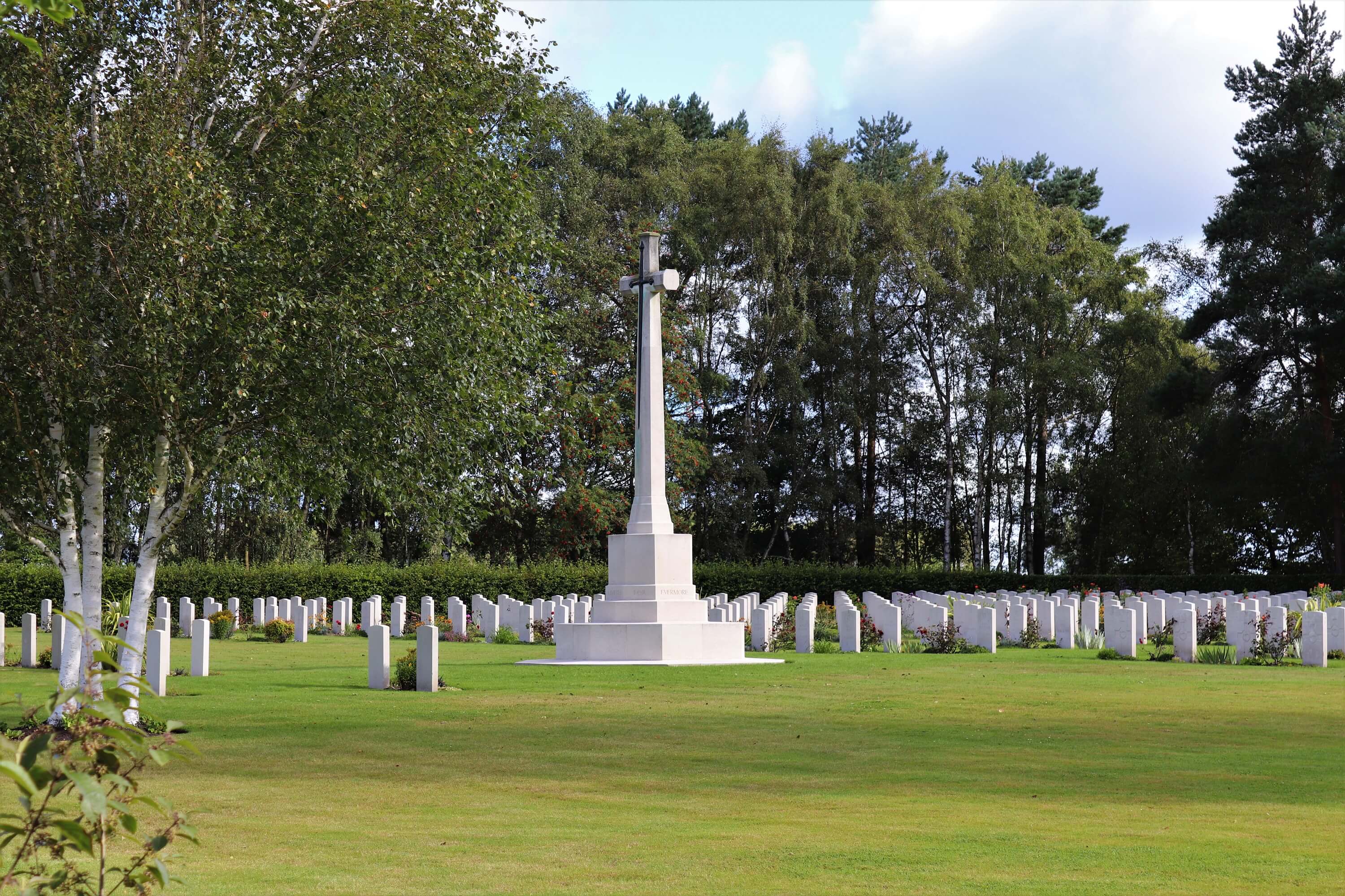Wide view of Cannock Chase War Cemetery