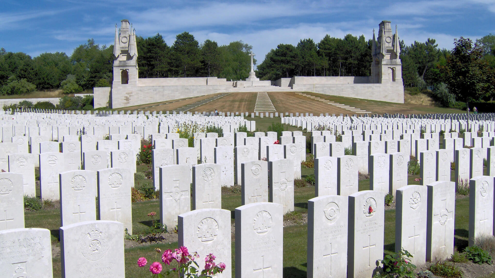 Headstones in Etaples Military Cemetery