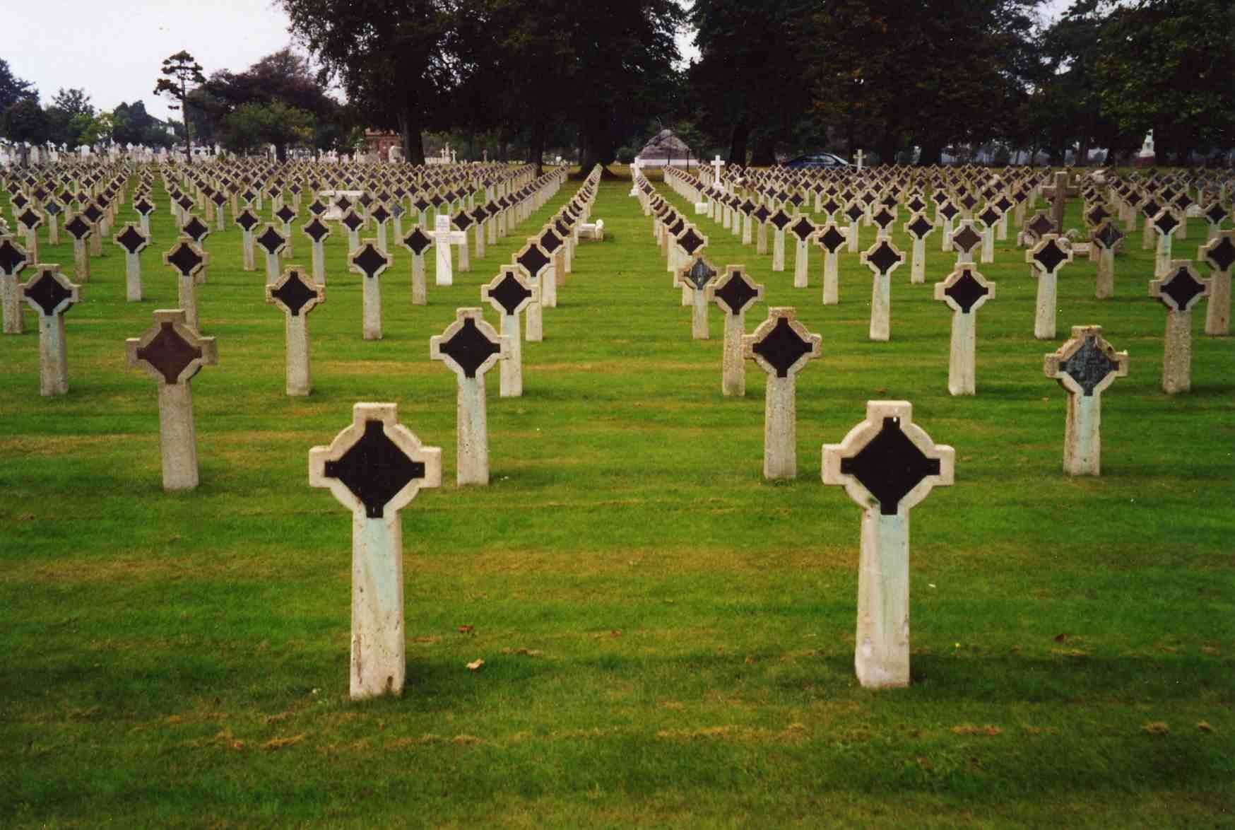 Admiralty markers in cemetery