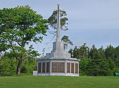 Cross of Sacrifice with trees