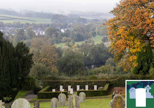 brecon cemetery with icon 1700
