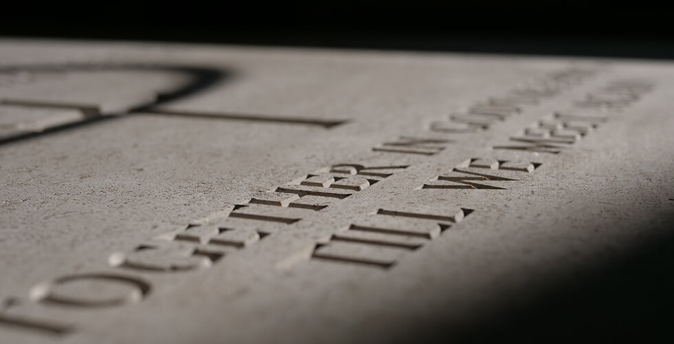 Personal inscription carved into headstone